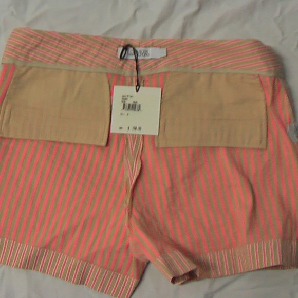Chaiken & Capone Jackie PW Shorts Stripe 2 USA NWT - Picture 3 of 6